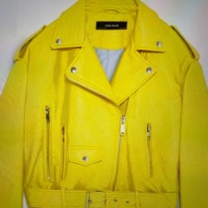 Yellow Leather Jacket